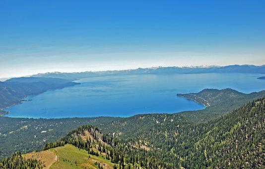 Photo of Lake Tahoe taken from Tahoe Rim Trail between Tahoe Meadows and Brockway Summit.