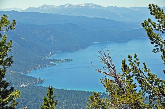 Photo of the east shore of Lake Tahoe from Tahoe Rim Trail.